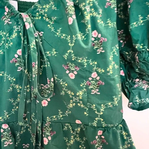Hill House Green Floral Maxi Dress - Picture 3 of 4